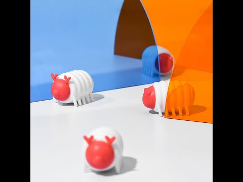 Michu MeowMate Little Monster Automatic Cat Toy in playful colors with sheep and deer designs.